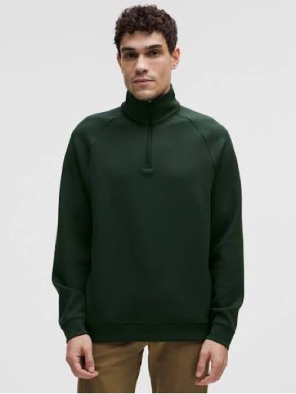 lululemon athletica Men's Dark Green Quarter-Zip Pullover